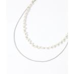 ネックレス 華奢パール二連ネックレス/637730 レディース