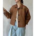 ブルゾン アウター Fスエードショートブルゾン レディース