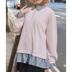 ショッピングチュニック チュニック ハーフジップレイヤード風プルオーバー