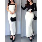 ワンピース オープンワークコンビニットワンピース