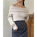 ショッピングラメ ニット セーター ラメオフショルニット レディース