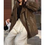 コート アウター 「サイズ展開あり」レザーミドルコート レディース