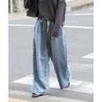  джинсы Denim Denim брюки [ дополнение ] легкий Denim широкий брюки женский 