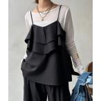 ショッピングフリル ブラウス シャツ ドライタッチフリルキャミ レディース