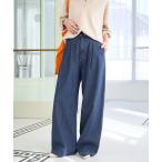 ジーンズ デニム デニムパンツ 限定展開　2タック ストレート デニムパンツ レディース