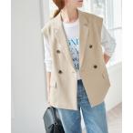  пальто внешний [ уборная возможно ] воздушный Lee Blend двойной breast жилет женский 