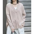 カーディガン アセテートコットンサークルカーデ レディース