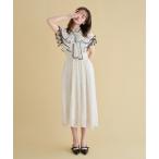 ワンピース 「洗える」ハートドットプリントワンピース
