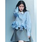 ブラウス シャツ ヘムボリュームシャツ レディース