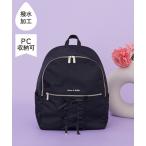 デイバック リュック 撥水加工レースアップリボンリュック レディース