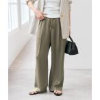 パンツ 「新色有り / 追加」ワッシャーサテンイージーパンツ レディース