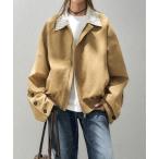 ブルゾン アウター 「春夏新作」ストライプ衿ゆったりスイングトップブルゾン レディース