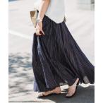 ショッピングラメ スカート 「WEB限定 / 追加」HYUストライプギャザーフレアスカート