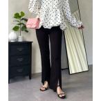  брюки [-3kg видно!] передний разрез super стрейч брюки женский 