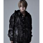 ショッピングUNDER シャツ 「PSYCHO NATION UNDER GROUND /サイコネーションアンダーグラウンド」フード付きグリッター加工切り替えデニムシャツジャ