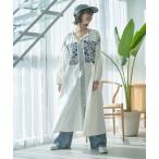 ワンピース 「India series」「nane」刺繍前開きワンピース