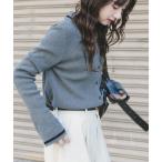 ショッピングポロ ニット セーター 配色ポロニット レディース