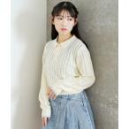 ショッピングlovetoxic ニット セーター 「洗える」ケーブル長袖ポロニット キッズ 子供服 女の子