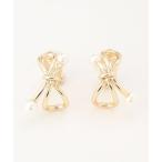 イヤリング パールライクエンドノット イヤリング レディース