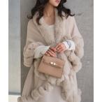  пончо искусственный мех накидка пальто женский 