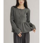 カーディガン アメリペプラムカーデ レディース