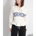 パーカー 裏毛フリルパーカー レディース