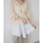 ショッピングラベンダー ニット セーター ギマヤーンVネックプルオーバー レディース