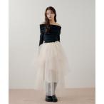 ワンピース 「SALON by Chico」ティアードボリュームドッキングワンピース