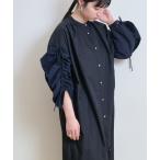 ワンピース ドロストスリーブシャツワンピ
