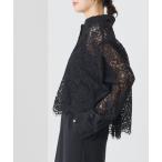 ショッピング女性 ブラウス シャツ 予約「女性らしい抜け感」レースクロップドシャツ レディース