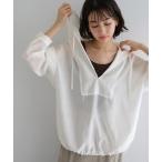 ブラウス シャツ シアーアノラックシャツ レディース