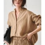 ショッピングリネン ブラウス シャツ リネンバックタイシャツ レディース