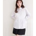 ブラウス シャツ サイドリボンストライプシャツ レディース