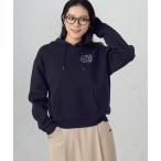パーカー エンブレムロゴ フードニットパーカー レディース