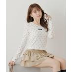 tシャツ 花柄レイヤードトップス レディース