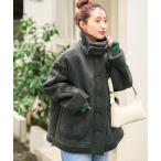 [FREAK'S STORE] мутоновое пальто свободный серый женский 