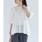 「quaranciel」 半袖ブラウス ONE SIZE ホワイト レディース