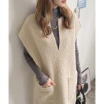 「Futier land」 半袖ワンピース MEDIUM ライトベージュ レディース