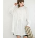 [KBF] длинный рукав туника ONE белый женский 