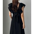「Louere」 半袖ワンピース MEDIUM ブラック レディース
