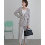 [PourVous] брючный костюм M серый женский 