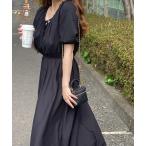 「LAUIR」 半袖ワンピース MEDIUM ブラック レディース