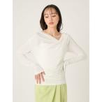 tシャツ 2wayデコルテタックドレープトップス レディース