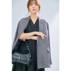 ハンドバッグ バックルデザインミドルバッグ