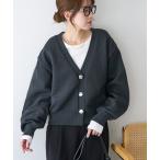 カーディガン スポンディッシュメタル釦Vカーディガン レディース