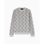 ショッピングアルマーニ セーター ニット 「A|X アルマーニ エクスチェンジ」オールオーバースクエアロゴ ニットプルオーバー メンズ