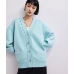 ショッピングボタン カーディガン 「WEB限定」メタルボタンVネックカーディガン レディース