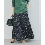 ショッピングサテン スカート ドットサテンフレアスカート