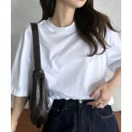 tシャツ 「Eclat one」クルーネック ドロップショルダー 半袖 カットソー レディース