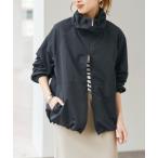 コート アウター シルキータフタスタンドカラーブルゾン レディース